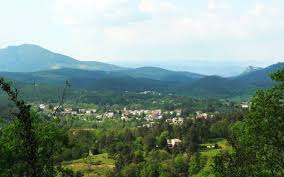 Vue panoramique sur Gagnières et les Cévennes